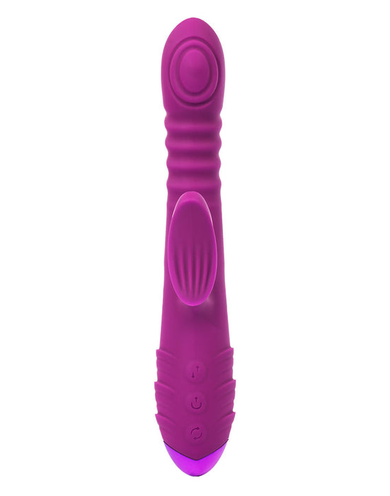 Rimba Toys - Stockholm - Stotende en Kloppende Rabbit Vibrator - Paars-Erotiekvoordeel.nl