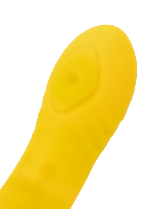 Rimba Toys - Malmö - Stotende en Kloppende Rabbit Vibrator - Geel-Erotiekvoordeel.nl