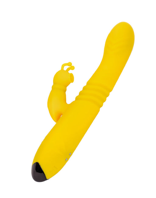 Rimba Toys - Malmö - Stotende en Kloppende Rabbit Vibrator - Geel-Erotiekvoordeel.nl