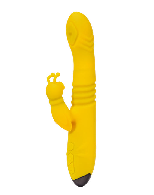 Rimba Toys - Malmö - Stotende en Kloppende Rabbit Vibrator - Geel-Erotiekvoordeel.nl