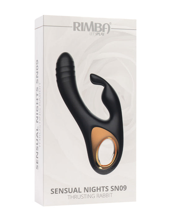 Rimba - Sensual nights SN09 - Stotende Rabbit Vibrator - Zwart-Erotiekvoordeel.nl