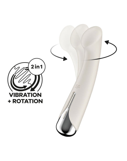 Satisfyer - Spinning G-Spot 1 - Vibrerende en Roterende G-Spot Vibrator - Beige-Erotiekvoordeel.nl