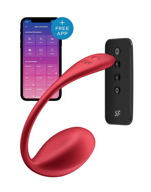 Satisfyer - Shiny Petal - Draagbare Vibrator - Panty Vibrator - Vibrerend Eitje - Rood-Erotiekvoordeel.nl