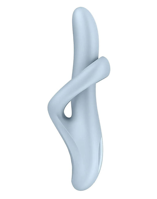 Satisfyer - Heat Flex 4 - Verwarmende Rabbit Vibrator - Lichtblauw-Erotiekvoordeel.nl