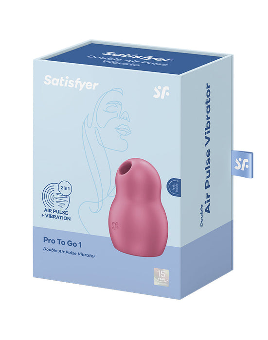 Satisfyer - Pro To Go 1 - Luchtdruk Vibrator met Vibraties - Roze-Erotiekvoordeel.nl