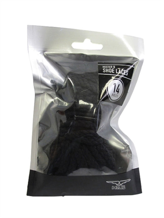 Mister B - Schoenveter - Zwarte Schoenveters voor laarzen met 14 gaten - Shoe Laces Black 14 Hole