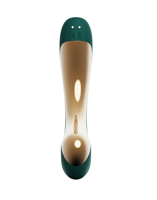 Zalo - Talis - G-Spot Pulsewave Vibrator met Zuigfunctie en Verwarmfunctie - Smaragd Groen-Erotiekvoordeel.nl