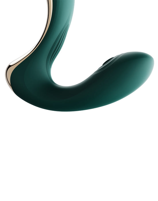 Zalo - Talis - G-Spot Pulsewave Vibrator met Zuigfunctie en Verwarmfunctie - Smaragd Groen-Erotiekvoordeel.nl