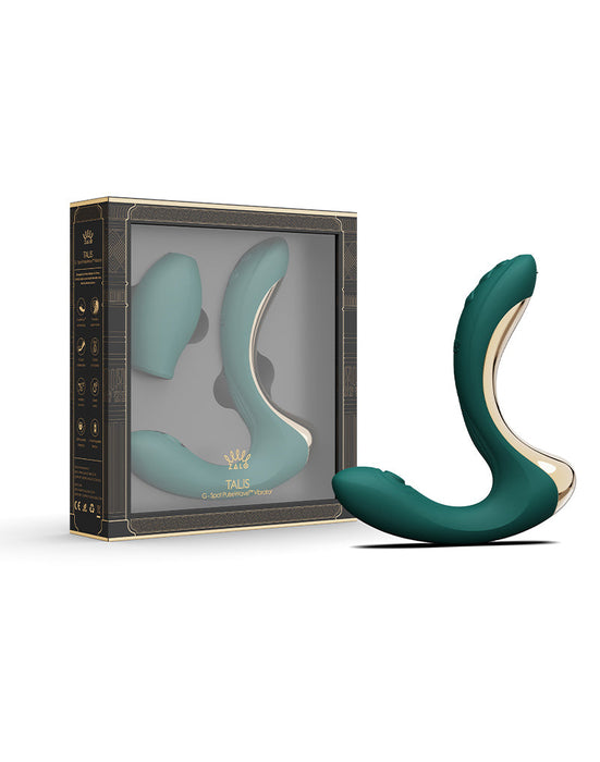 Zalo - Talis - G-Spot Pulsewave Vibrator met Zuigfunctie en Verwarmfunctie - Smaragd Groen-Erotiekvoordeel.nl