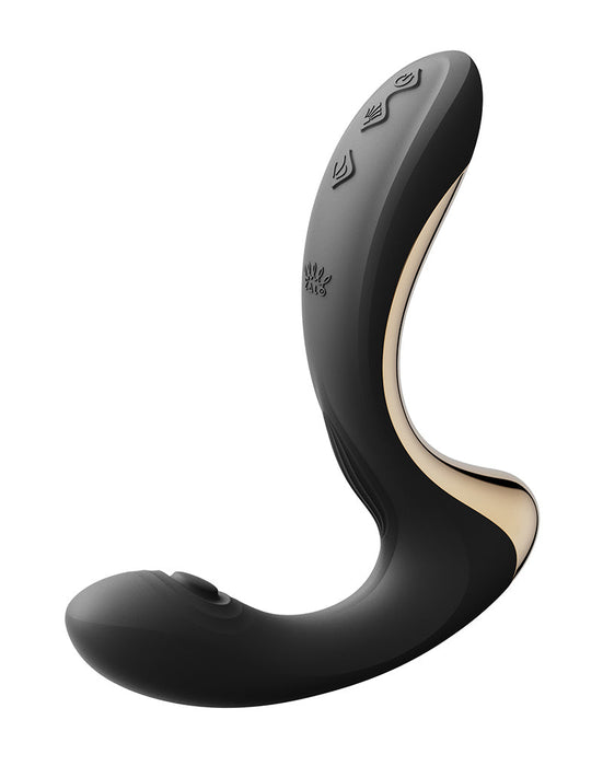 Zalo - Talis - G-Spot Pulsewave Vibrator met Zuigfunctie en Verwarmfunctie - Zwart-Erotiekvoordeel.nl