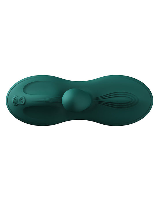 Zalo - Flora - Vibrator-kussen - Hands-free Vibrator - Met Warmtefunctie - Smaragd Groen-Erotiekvoordeel.nl