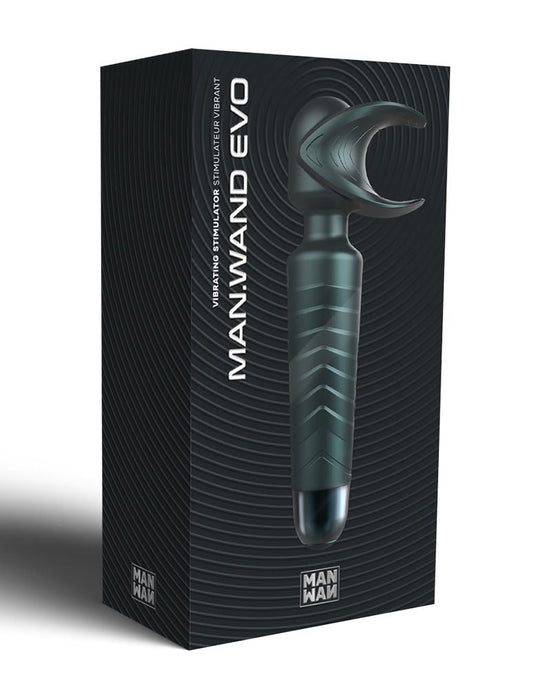 ManWan - Man.Wand EVO - Oplaadbare Masturbator èn Wand Vibrator - Dennengrijs-Erotiekvoordeel.nl