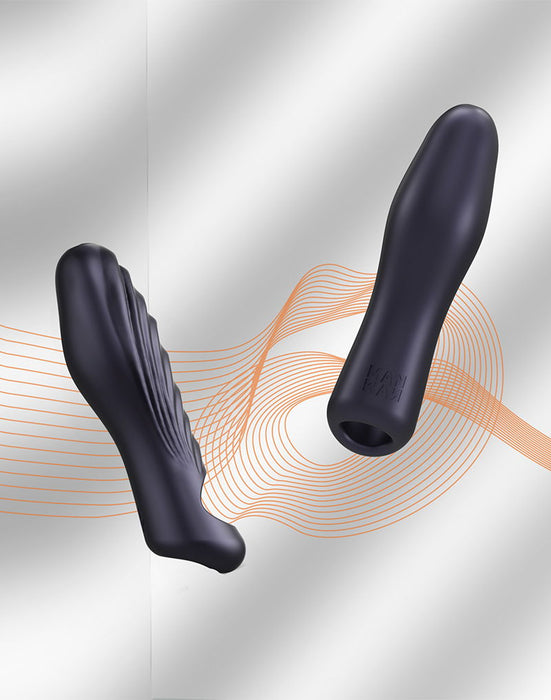 ManWan - Ryzer - Penis Extender en Zachte Masturbatie Sleeve - Black Plum-Erotiekvoordeel.nl