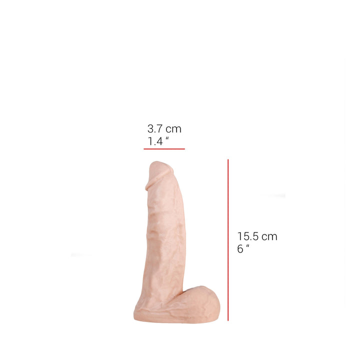 515 line - Dildo - 14.5 x 3.7 cm - Lichte Huidskleur-Erotiekvoordeel.nl