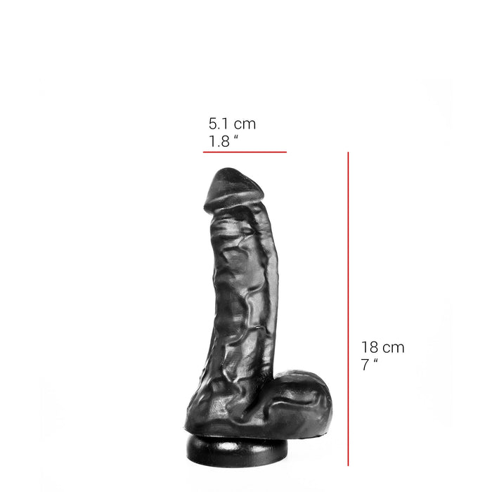 515 line - Dildo - 19.5 x 4.5 cm - Met Zuignap - Zwart-Erotiekvoordeel.nl