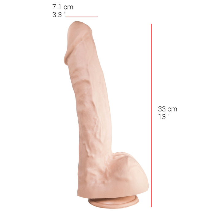 515 line - Dildo - 35 x 7.1 cm - Met Zuignap – Lichte Huidskleur-Erotiekvoordeel.nl