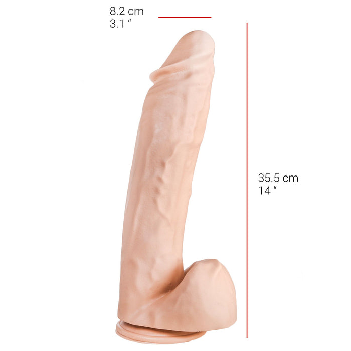 515 line - Dildo - 36 x 8.2 cm - Met Zuignap - Lichte Huidskleur-Erotiekvoordeel.nl