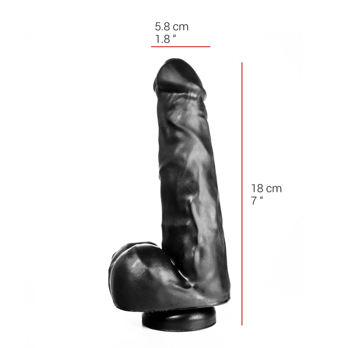 515 line - Dildo - Met Zuignap 18 x 5.8 cm - Zwart-Erotiekvoordeel.nl