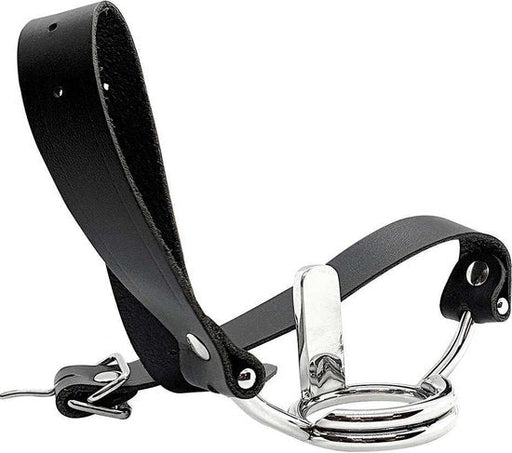 Black Label - Ring Gag met tongspatel - RVS-Erotiekvoordeel.nl