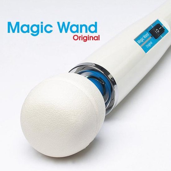 Magic Wand Original - Wand Massager - Blauw/Wit-Erotiekvoordeel.nl