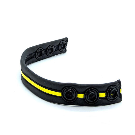 665 - Ball Strap - Cockring - Neoprene Racer Gun Strap - Geel-Erotiekvoordeel.nl