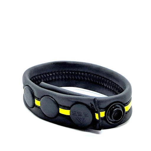 665 - Ball Strap - Cockring - Neoprene Racer Gun Strap - Geel-Erotiekvoordeel.nl