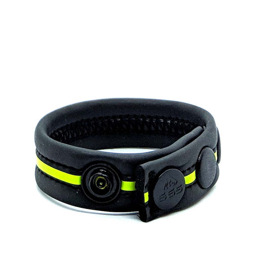 665 - Ball Strap - Cockring - Neoprene Racer Gun Strap - Neon Groen-Erotiekvoordeel.nl