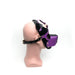 665 - Bondage Pup Hood Black Purple - Paars Zwarte Puppy Play Hood - Masker - PU Leer - One Size-Erotiekvoordeel.nl