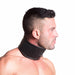 665 Leather - Gevoerde Posture Collar met Lockring - Padded Locking Posture Collar-Erotiekvoordeel.nl