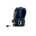 665 Leather - Leren Enkelboeien met D Ring - Blauw - Padded Locking Ankle Restraints Blue-Erotiekvoordeel.nl