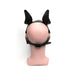 665 Leather - Masker - Playful Pup Hood - Zwart/Geel - One Size-Erotiekvoordeel.nl