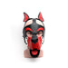 665 Leather - Masker - Playful Pup Hood - Zwart/Rood/Wit - One Size-Erotiekvoordeel.nl