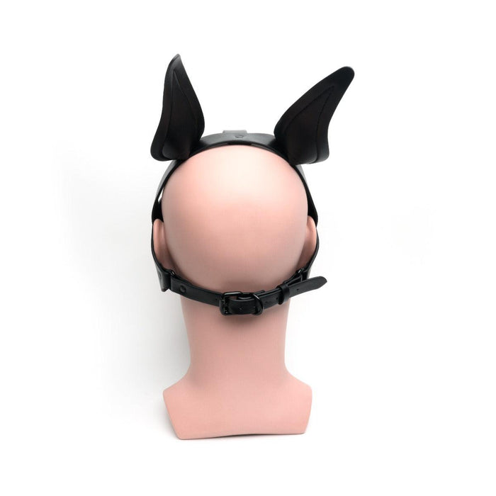 665 Leather - Masker - Playful Pup Hood - Zwart/Rood/Wit - One Size-Erotiekvoordeel.nl