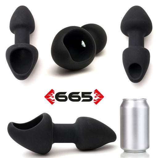 665 Leather - Siliconen Funnel Plug - Holle Buttplug-Erotiekvoordeel.nl