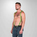 665 Neoprene - Riemenbody - Bretels - Zwart Groen - Verkrijgbaar in 2 maten - Heckler Harness Black / Green-Erotiekvoordeel.nl