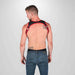 665 Neoprene - Riemenbody - Bretels - Zwart Rood - Heckler Harness Black Red-Erotiekvoordeel.nl