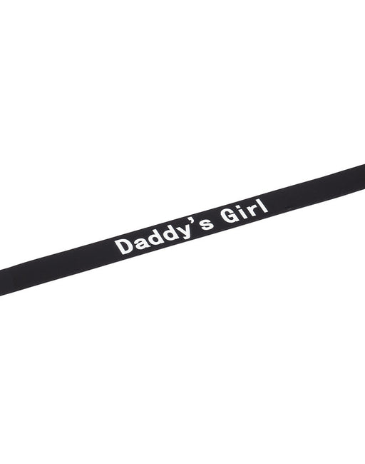 Rimba - Halsband - Collar Met Tekst - DADDY'S GIRL - Siliconen - Zwart-Erotiekvoordeel.nl