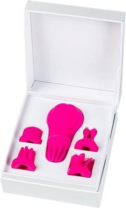 Adrien Lastic - Caress Clitoris Vibrator - Met vijf opzetstukken - Roze-Erotiekvoordeel.nl