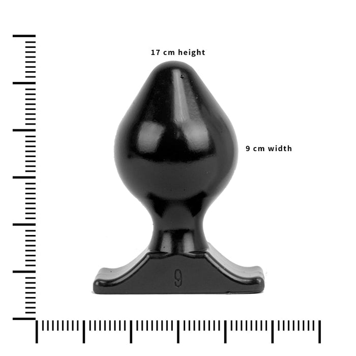 All Black - Buttplug - 17 x 9 cm - Zwart-Erotiekvoordeel.nl