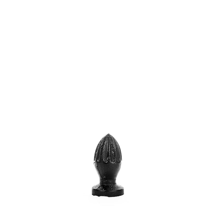 All Black - Buttplug - Met Groeven - 12 x 5 cm - Zwart-Erotiekvoordeel.nl