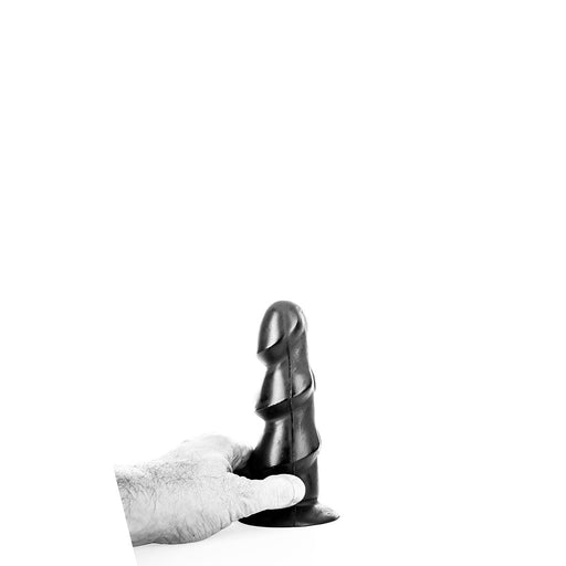 All Black - Geribbelde Anaal Dildo - 17 x 5 cm - Zwart-Erotiekvoordeel.nl