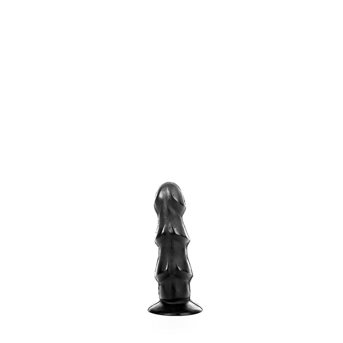 All Black - Geribbelde Anaal Dildo - 17 x 5 cm - Zwart-Erotiekvoordeel.nl