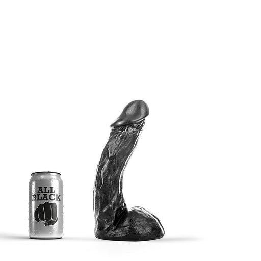 All Black - Klassieke Dildo - 23 x 5 cm - Zwart-Erotiekvoordeel.nl