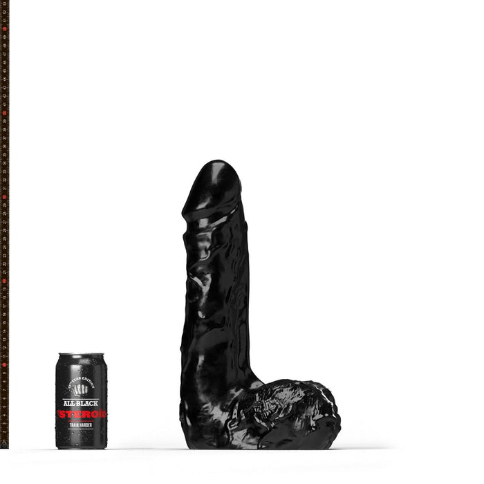 All Black Steroïd - Racket - Dildo - 34 x 9,7 cm - zwart-Erotiekvoordeel.nl