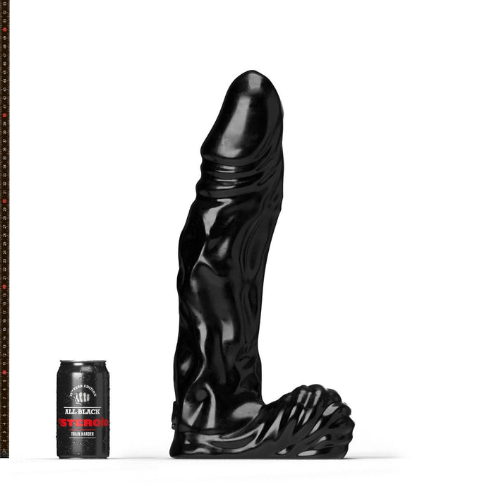 All Black Steroïd - The Referee Dildo - 45 x 9,5 cm - zwart-Erotiekvoordeel.nl