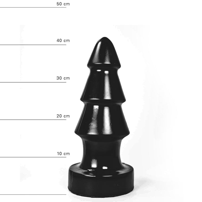 All Black - XXL Buttplug Met ribbels 40 cm - Zwart-Erotiekvoordeel.nl