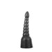 All Black - XXL Dildo - Geribbelde textuur - 34 x 9.7 cm - Zwart-Erotiekvoordeel.nl