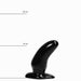 All Black - Zwarte Kromme Anaal Dildo - 13 cm-Erotiekvoordeel.nl