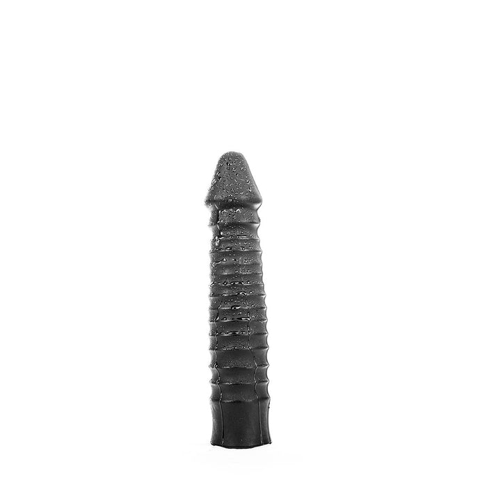 All Black - Zwarte grote dildo Met geribbelde schacht 26 x 5 cm-Erotiekvoordeel.nl