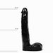 All Black - Zwarte realistische dildo - 21 cm-Erotiekvoordeel.nl